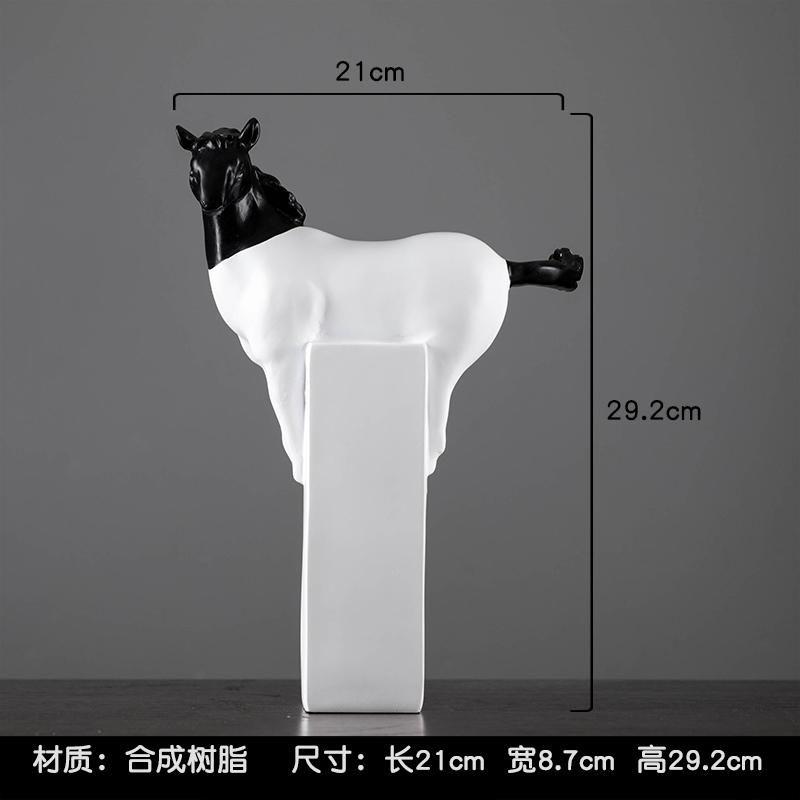Абстрактная скульптура лошади Реалистичная статуэтка животного лошади Цветная мозаика Декоративные фигурки Аксессуары для украшения дома