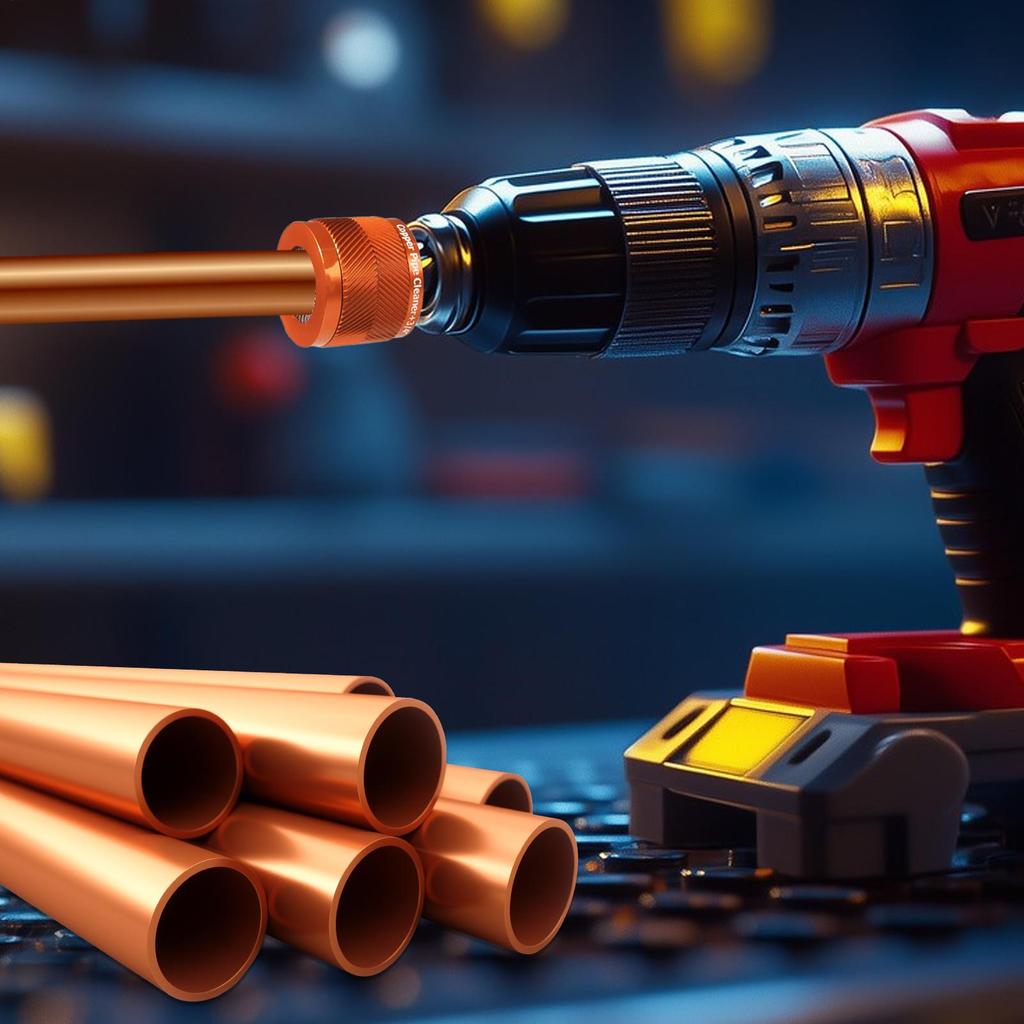 Pipe Cleaner Tool Metal Copper Pipe Cleaner Professional Replacement Cleaning With Brush For Tubing PVC Conduit Metal