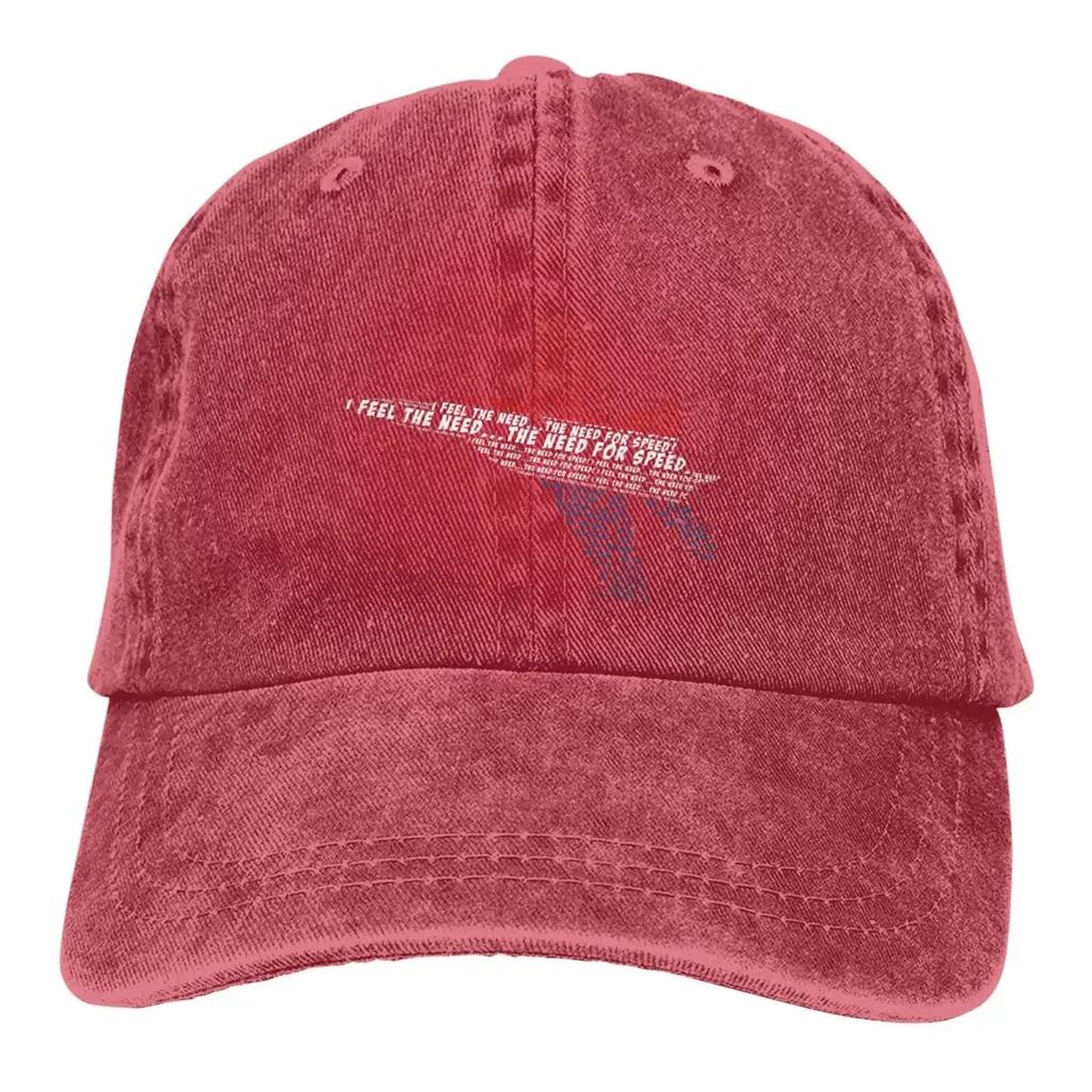 Pure Color Cowboy Hats The Need For Speed Women's Hat Sun Visor Baseball Caps Top Gun Maverick Goose Film Peaked Trucker Dad Hat