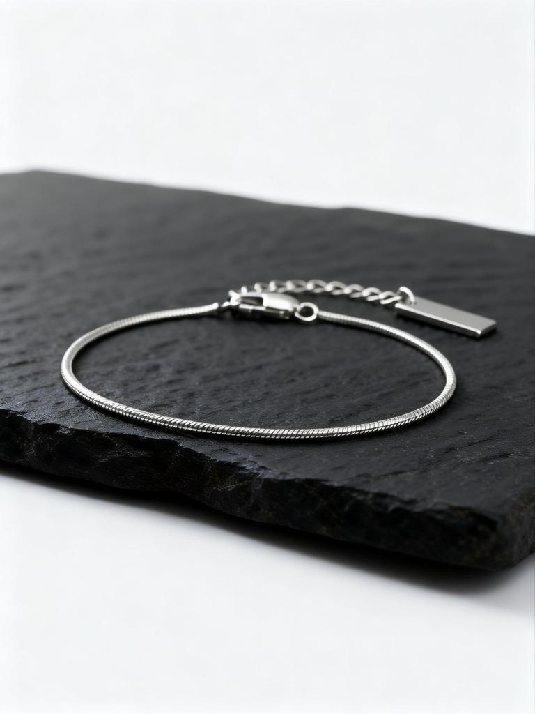 Thin Snake Chain Bracelet for Men Women,Stainless Steel Gold Silver Color Adjustable Wristband,Minimalist Stacked Jewelry Gift