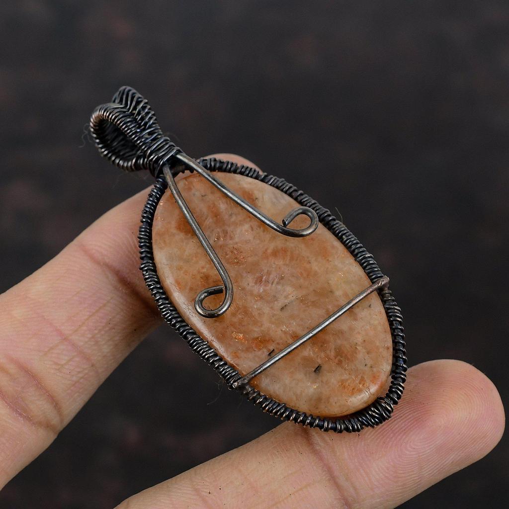 Tree Of Life Sunstone Copper Pendant Copper Wire Wrapped Pendant Handmade Gemstone Pendant Copper Jewelry For Gift Natural Sunstone Jewelry