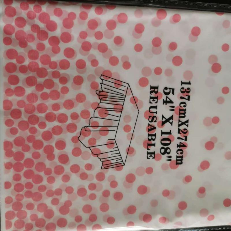 Polka Dot Party Tablecloth PEVA Waterproof and Oil-proof Disposable Party Tablecloth Party Tablecloth