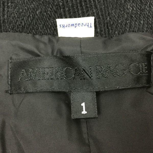 American Rag Cie Wool Long Coat Outer Size 1 Men S Black Oversized(USED)