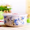6 inch, bone china, ceramic rice bowl, lunch box for kids, food contain, for buffet and party dessert serving, microwave safe