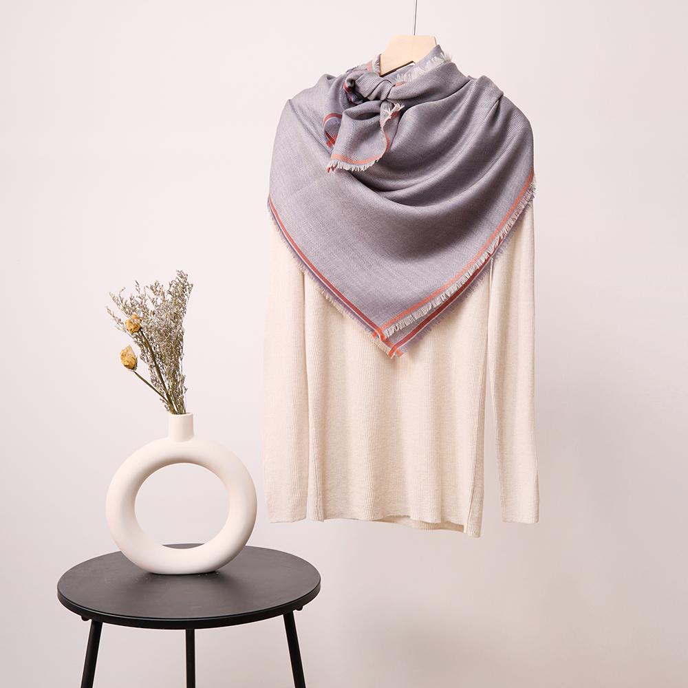New Arrival Autumn Winter Women Square 100% Pure Cashmere Scarf Luxury Fashion Herringbone Woven Cashmere Scarves Shawl