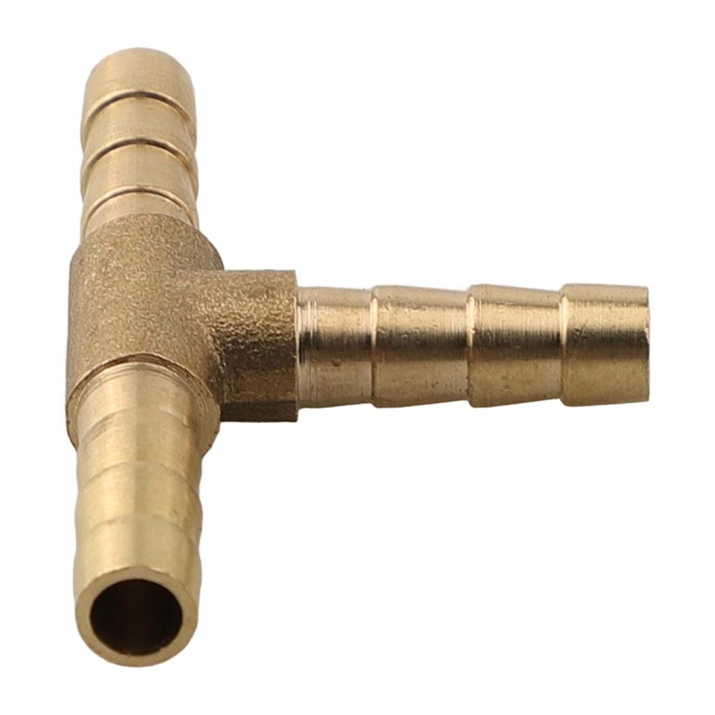 3 Way Tubing Fitting Barbed Hose Connector Brass Tee Splitter