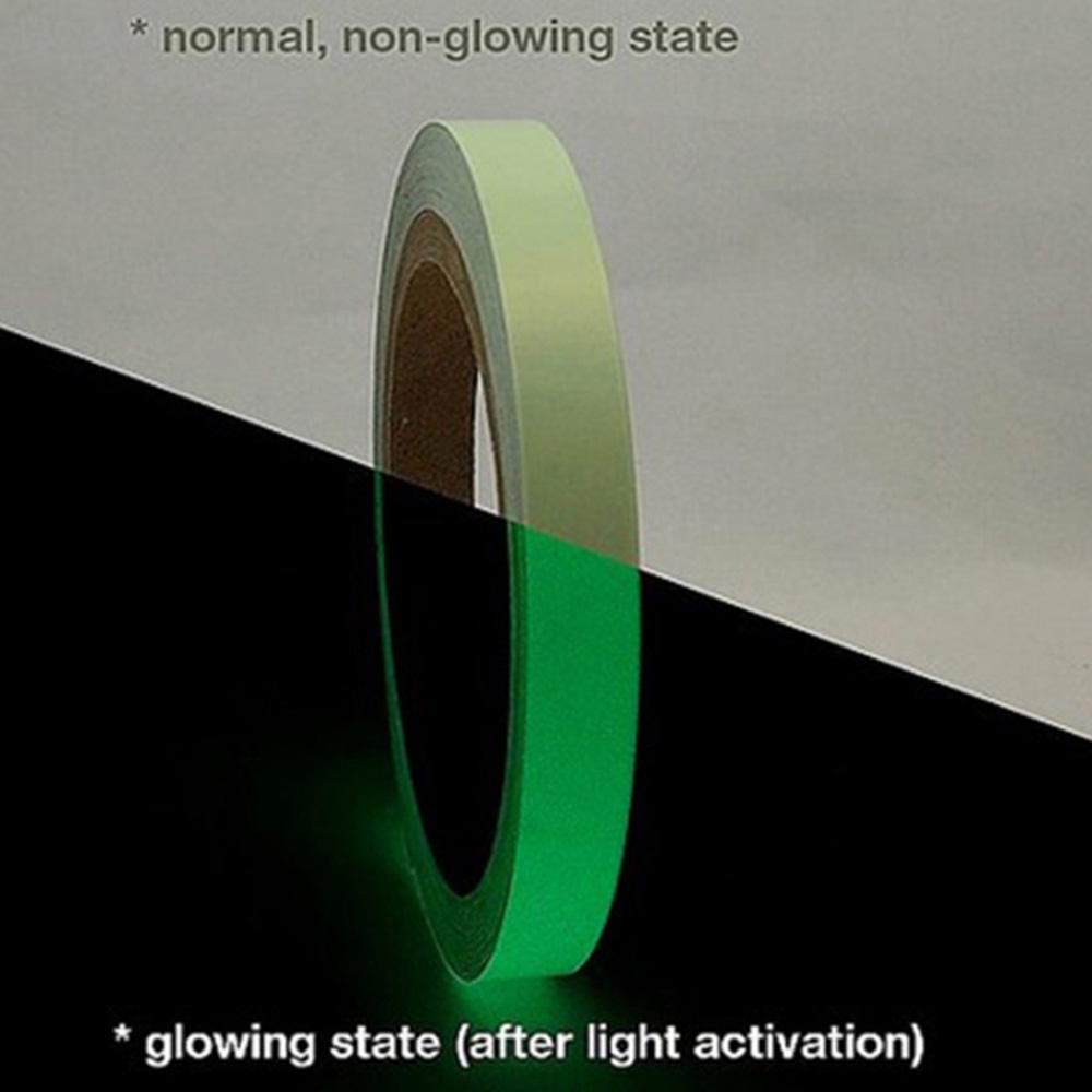 Luminous Tape Self Adhesive Green Light Luminous Tape Sticker 10mm 3Meters Water Resistant
