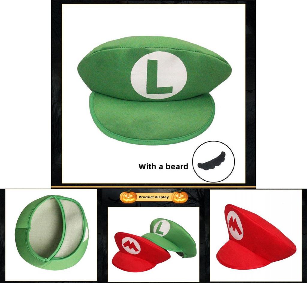 Neue Super Mario Bros Animation Kuppelkappe Luigi Bros Cosplay Requisitenhut