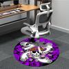 1pc One Piece Skull Office Round Area Rug, Under Office Chairs Bedroom Living Room Home Decor  a1022161