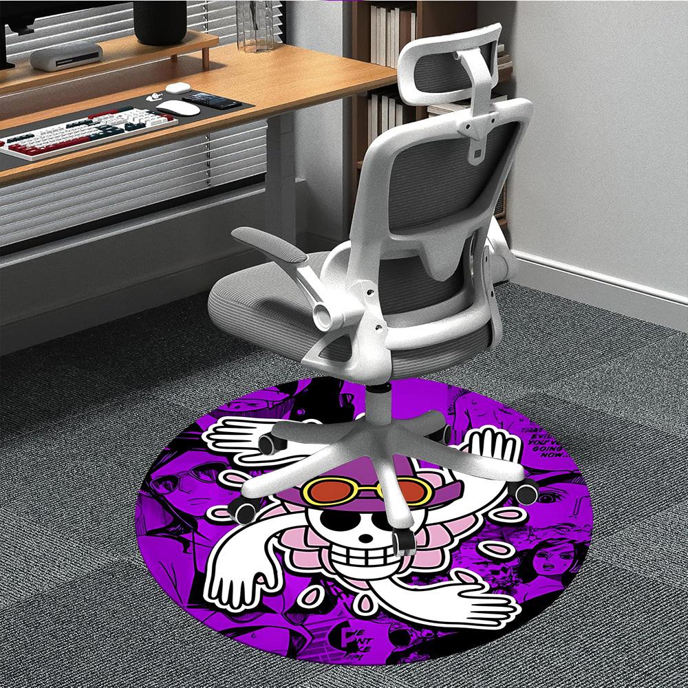 1pc One Piece Skull Office Round Area Rug, Under Office Chairs Bedroom Living Room Home Decor  a1022161