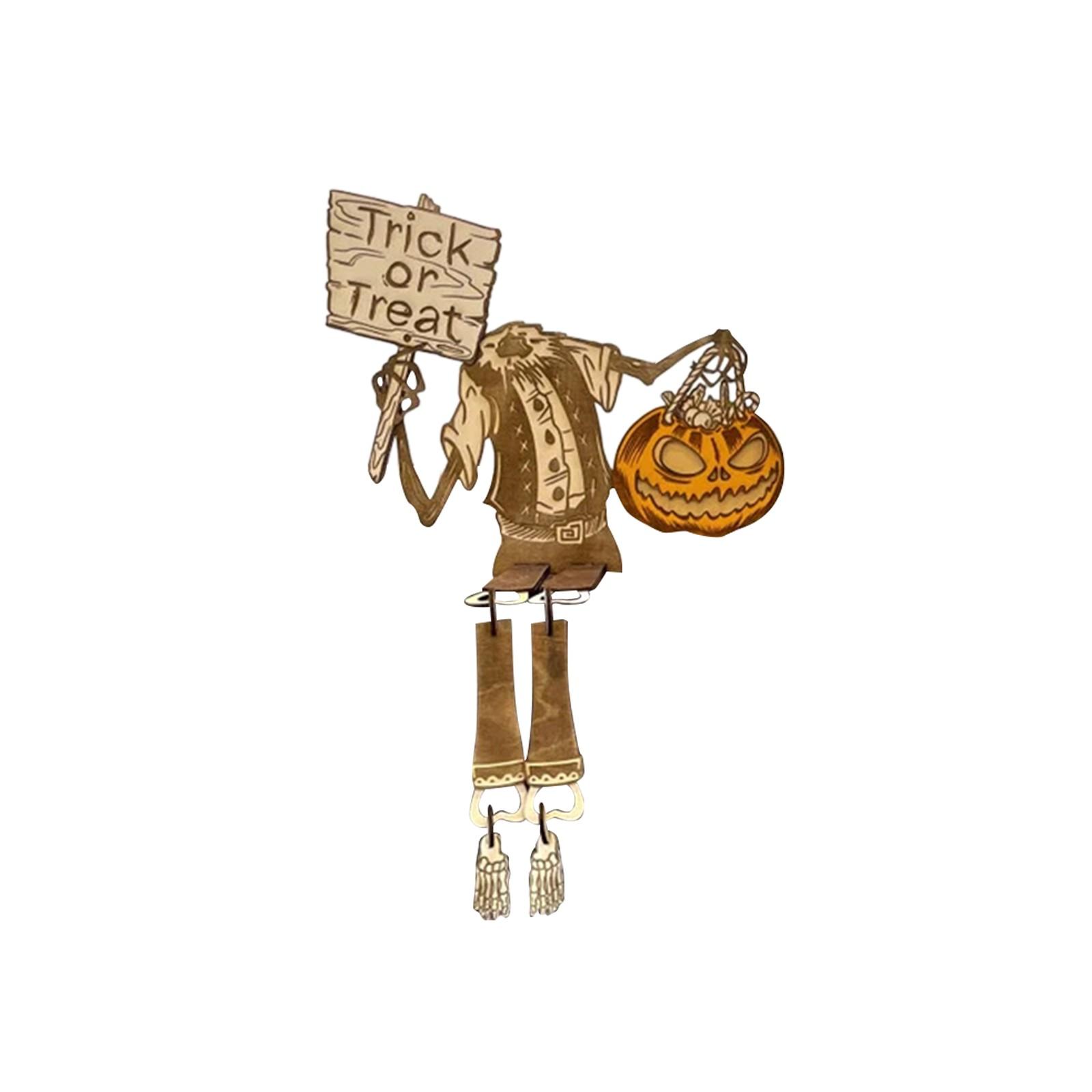 

Украшение для атмосферы Хэллоуин-вечеринки, Джентльмен, Деревянное настольное украшение, Подарок One Size