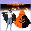 Halloween Costume Kids Pumpkin Bat Caped Cosplay With Polyester Fabric For Teen Adults
