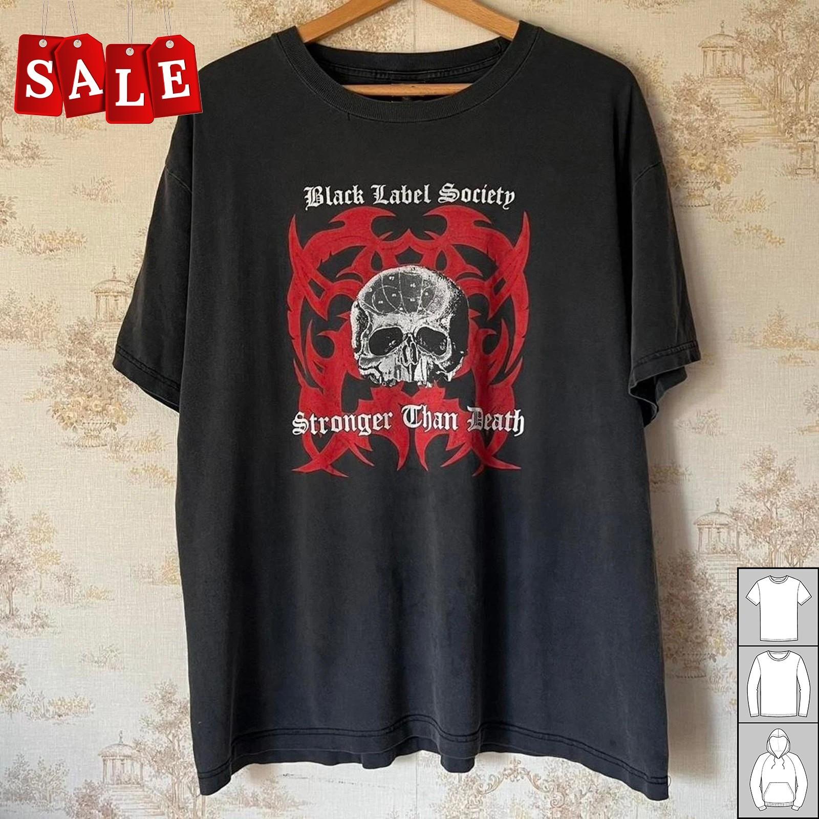 Retro Faded 2000 Black Label Society Stronger Than Death Skull LW669 XL