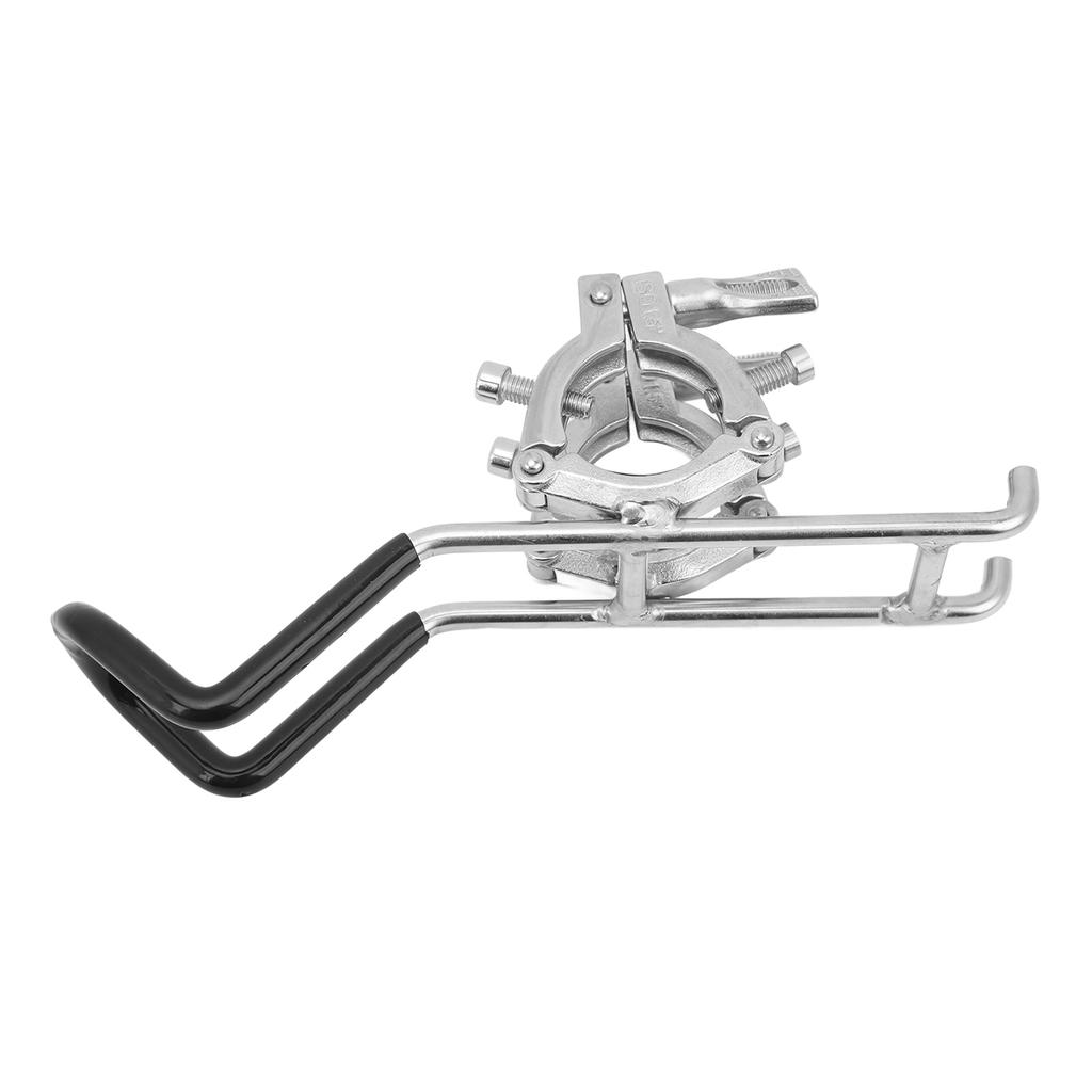 Boat Fishing Rod Holder Stainless Steel Double Clamp Fishing Pole Dock Support for Yacht Boats
