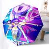 1pc Outdoor Umbrella with Intricate Anime Characters, Automatic Opening/Closing, Portable Tri-Fold Design, 8-Rib Iron Frame - Perfect for Fans, T
