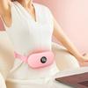 Portable Period Heating Pad Rechargeable Belt with LED Display 6 Temp & Vibration Modes Cramp Relief Massage Pad for Women