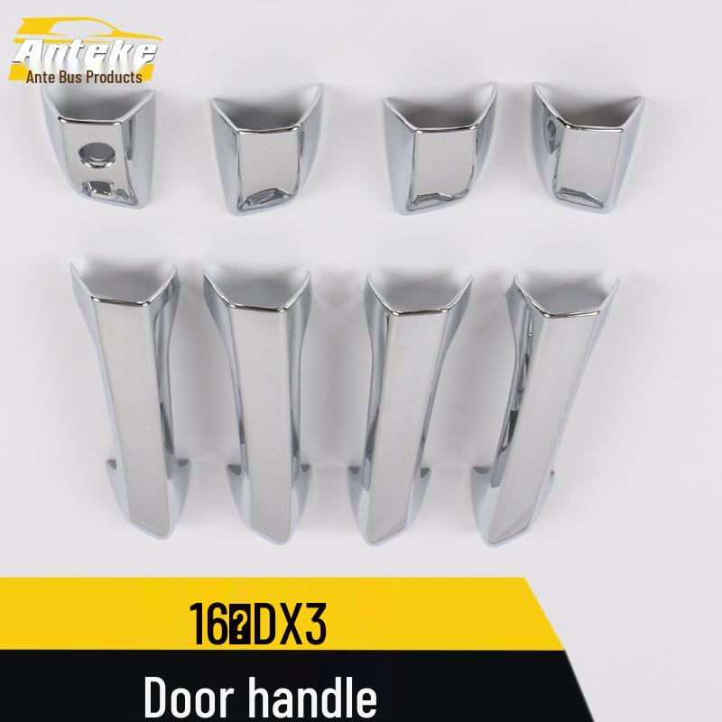 Sydost 16 DX3 Dörrhandtag Kromaccenter och Elektropläterad Armstödsplatta