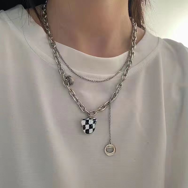New pearl necklace women's light luxury niche versatile sweater collarbone chain premium love butterfly pendant