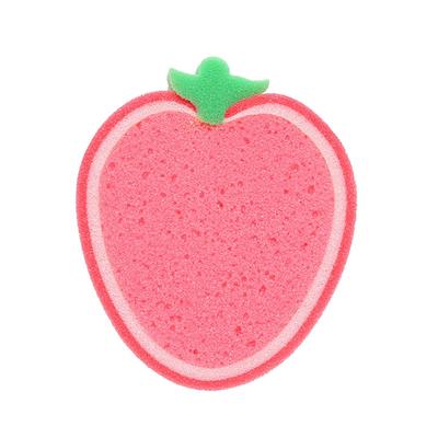 Lieblicher Frucht Schwamm Spülbecken Reinigungstuch Scheuerschwamm Haushalt Küchenwerkzeug(Erdbeere)