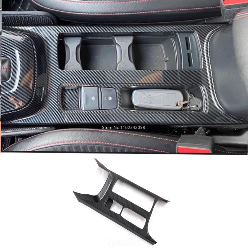LHD For Ford Focus 2024 ABS CarbonFiber Center Console gear shift panle Water Cup Holder Cover Sticker Accessories