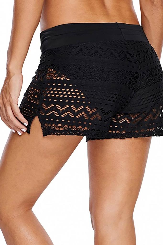 Women's Fashion New Swim Shorts Black Lace Swim Shorts United Bikini Bottom