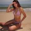 Costume da bagno bikini sexy alla moda europeo e americano stampa pois spallina al collo spallina a triangolo costume da bagno spezzato da donna