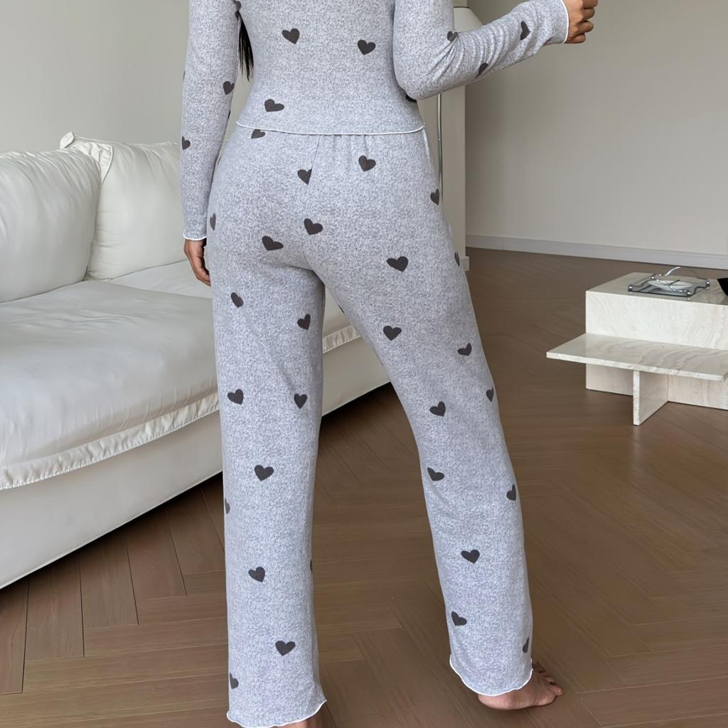 Spring Autumn Pajamas Set for Women Homewear Long Sleeves Shirt Trousers 2 Pieces Sexy Lace Pijamas Sleepwear Loungewear