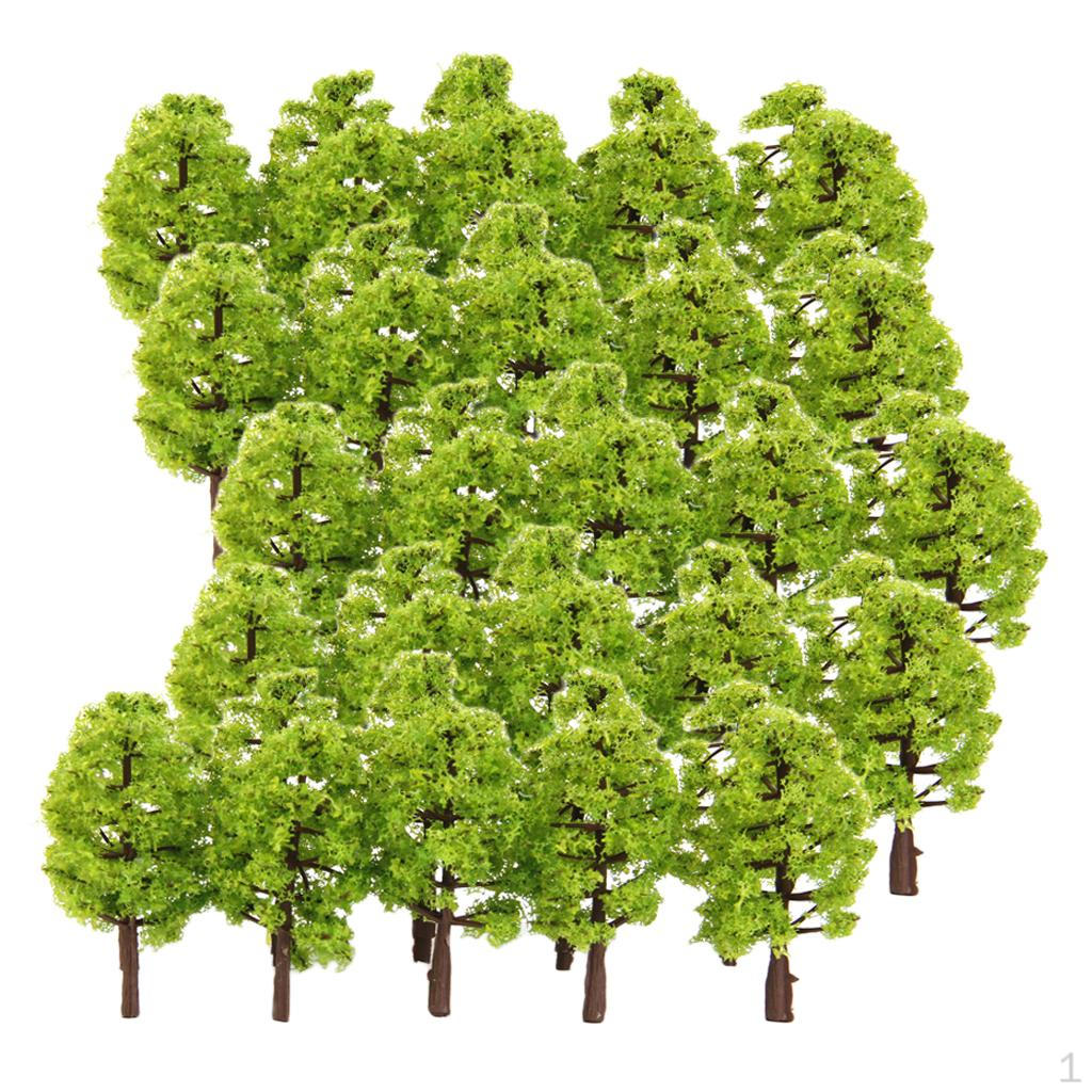 100pcs/Lot 3.15 inch Scenery Landscape Train Model Trees 1:150