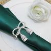Table Decor Bow Napkin Rings Gold,Silver Elegant Table Decor For Events Kitchen Reusable Set Creative Bow Design