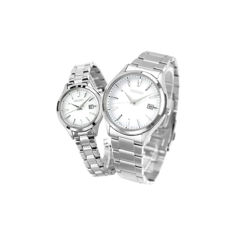 

Seiko Solar Couple Watch Set with Gift Box for Men and Women SBPX143 STPX093