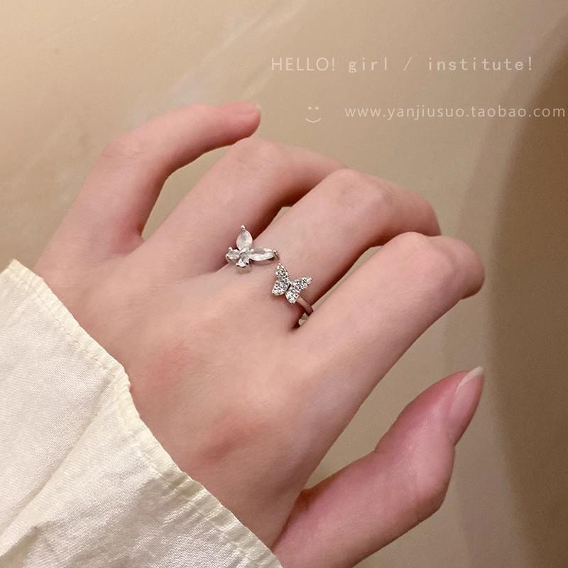 Premium Butterfly Zircon Women’s Ring: Luxury, Niche, Fashionable, Simple Index Finger Design