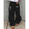Men's Sports Pants Autumn and Winter Loose Drawstring Casual Pants with Letter Print | Featuring Fashionable Graphic Design