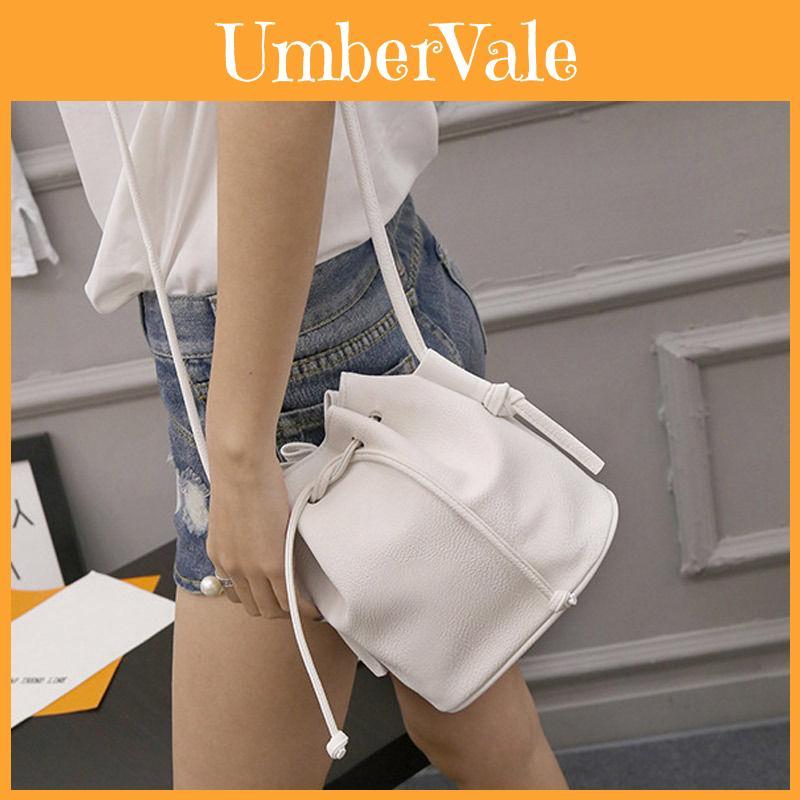 Stylish And Versatile Hot Sale Women Handbag Small Bucket Shape Bags Pu Leather Shoulder Crossbody Bag
