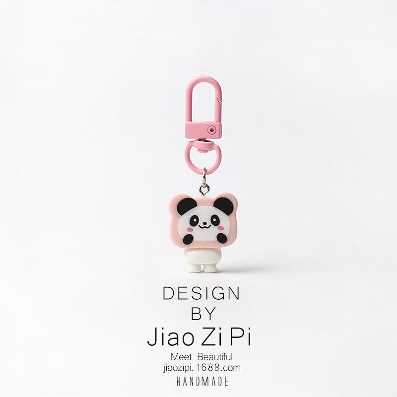 Adorable Pink Panda Keychain & Bag Pendant – Cute, Versatile Accessory