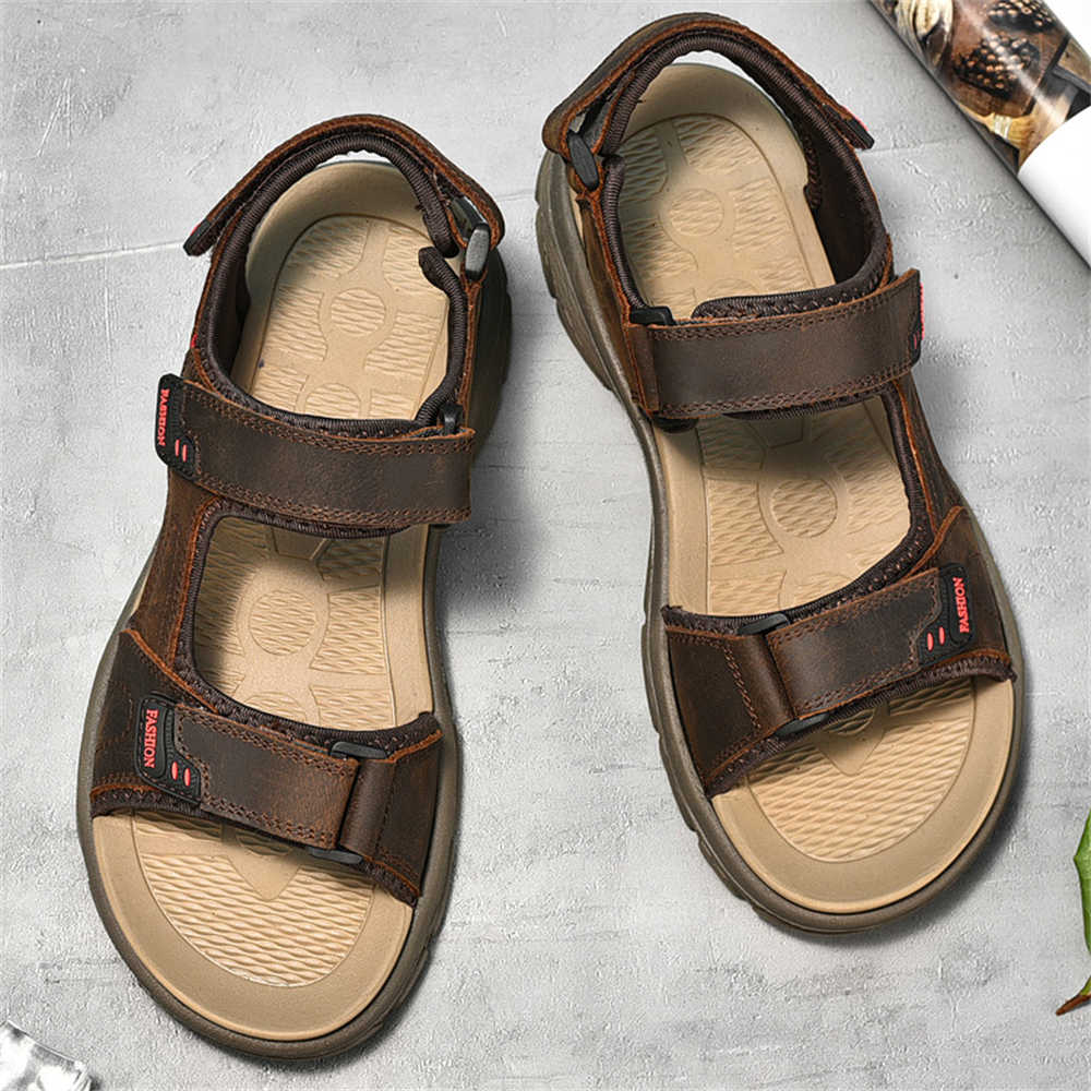 Fashion Open From Front Sling Back Summer House Slippers For Men Sport Sandal Men's Shoes For Summer Sneakers Due To Top Grade