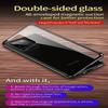 Doppelseitiges gehärtetes Glas Magnetische Adsorption Metallgehäuse für Samsung S23 S24 Ultra S22Plus S21 S20 S23FE Vollschutzhülle