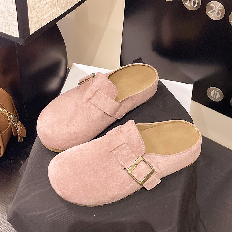 Thick-soled summer one-pedal new bag head slippers trendy half slippers 2025 casual slippers outer wear women