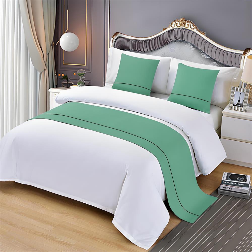 Premium Long Bed Banner Bed with Towel Modern Home Beds End Towel, Hotel Specific Pillow Cover, Light Luxury Bed End Towel