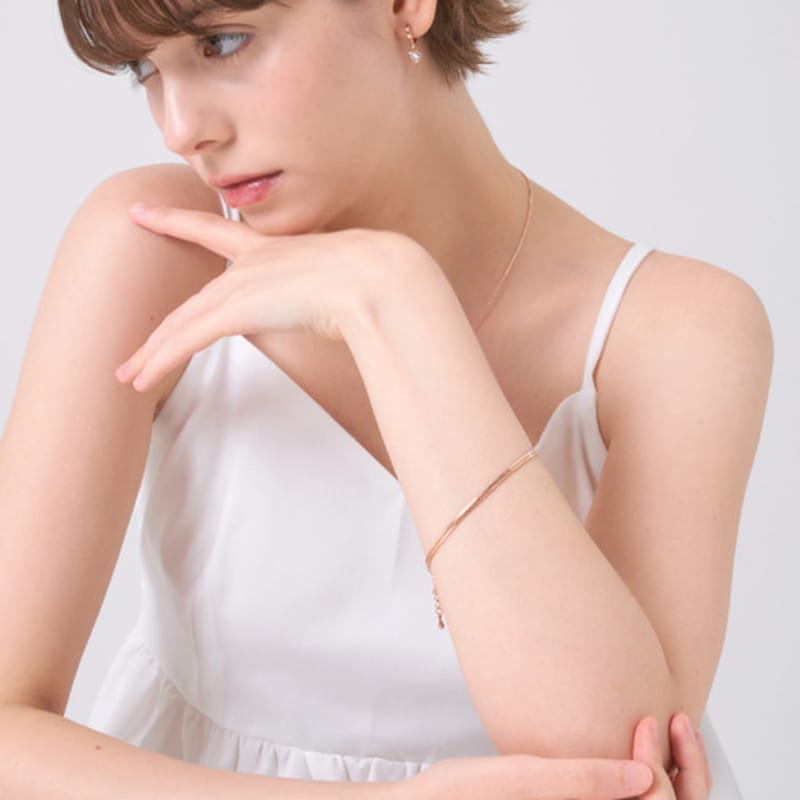 ELLE Jewelry Herringbone Layered Bracelet ELBRBB100