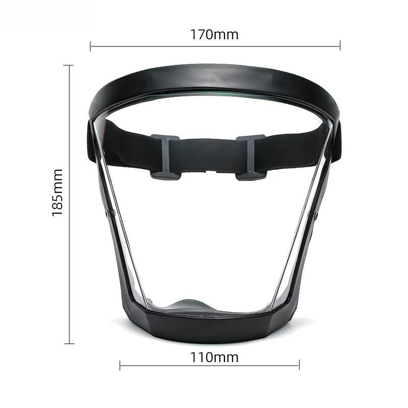 Transparent Full Faceshield Reusable Dustproof Anti-fog Mask HD Safety Glasses Kitchen Protection Anti-splash Mask With Filters