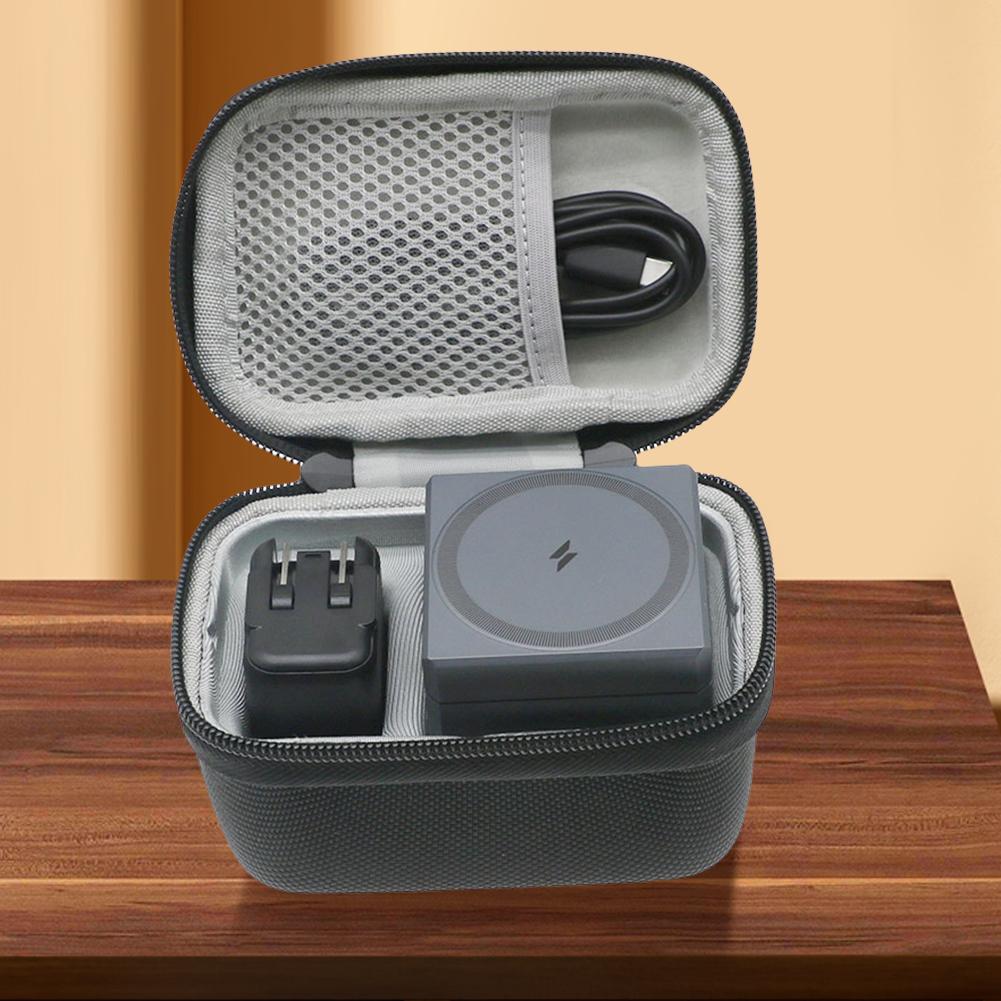 EVA Hard Carrying Case Bag Shockproof Traveling Case with Mesh Pocket Protective Hard Case for Anker 3 in 1 Cube MagSafe Charger