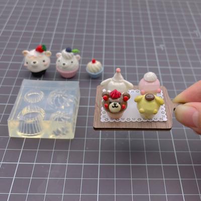 Cupcake Holder Shape Silicone Mold 3D Mini Epoxy Resin Mold DIY Cake Decor Candy Mould for Home Baking, Crafts Making