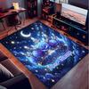 1PC Custom Name "Starry Night Crown" Theme Floor Mat Ideal for Living Room, Game Rooms, Office, Bedroom,Floor Mat Playful Design