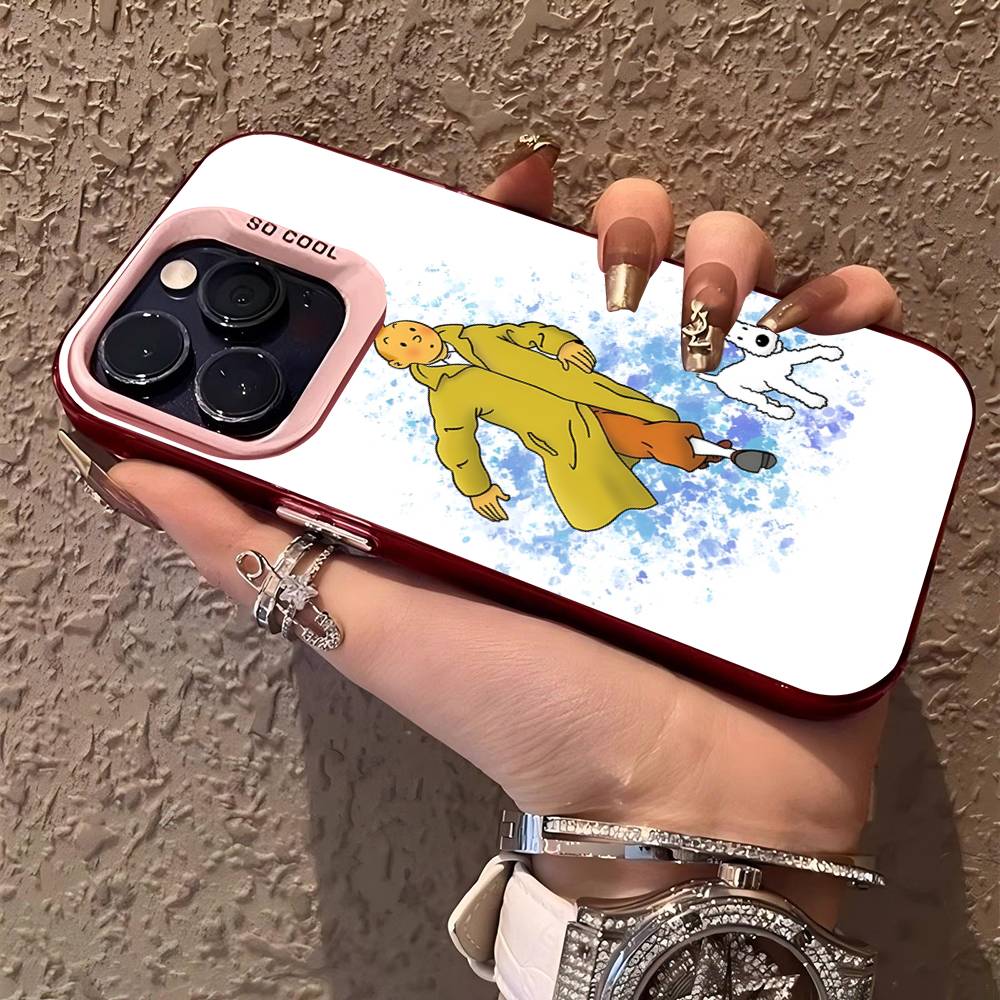 

T-Tintin A-Adventures Phone Case For IPhone 17 16 15 14 13 Pro Max Plus Matte Color Back Cover iPhone 13 pro