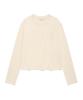 COVERNAT WOMAN Cooper Logo Slim Fit Long Sleeve Ivory