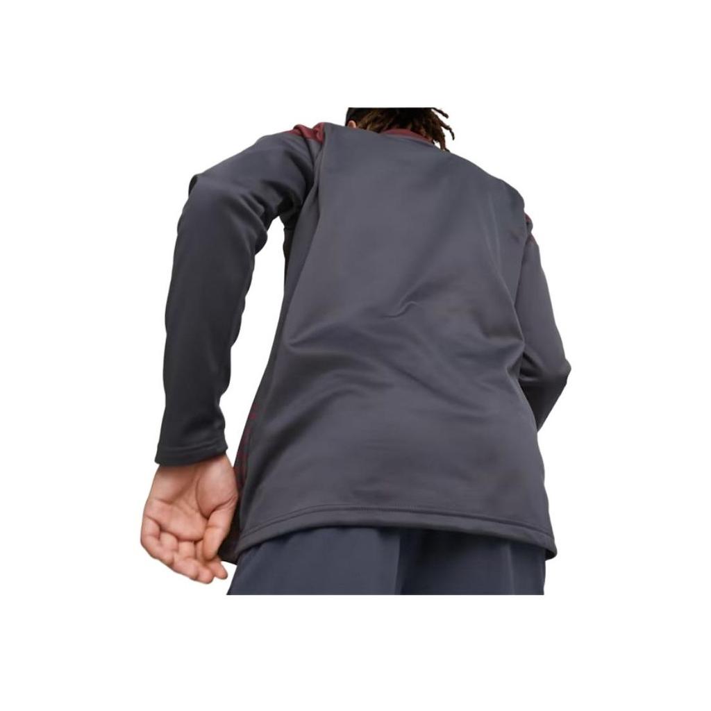 Puma 2023-24 Manchester City Fleece Logo Half-Zip Rundhals Langarm Fußballshirt Herren Oberteile Lila Rot 772861-16