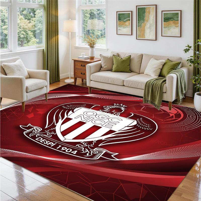 OGC Nice FC Design Crystal Velvet Rug Soft Decorative Mat for Bedroom Entrance
