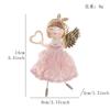 Christmas Angel Hanging Ornament With Hollow‑Out Skirt Headband, Small Pendant for Xmas Tree, Holiday Christmas Accessory