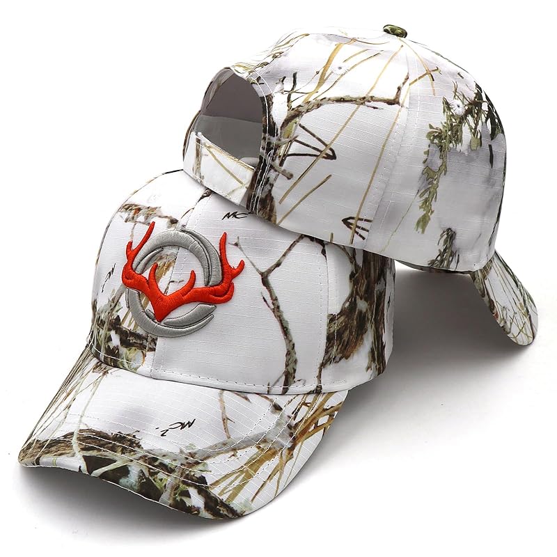 

[Bestmaple] orange tree camouflage military cap real tree hunting cap elk baseball cap free size (JP, alphabet, Free Size, white)