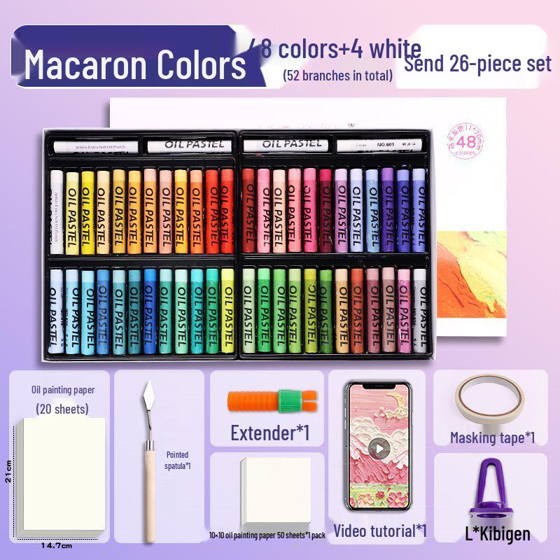 Super Soft Oil Pastel Set with Brush & Scraper Tools - Perfect Crayons for Kids' Birthday Gifts & DIY Projects